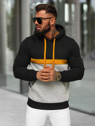 Sudadera de hombre negra OZONEE JS/8B1319/3