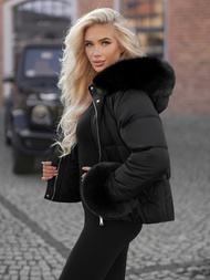 Chaqueta de mujer negra OZONEE JS/16M9282/392