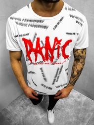 Camiseta de hombre blanca OZONEE JS/KS1998Z