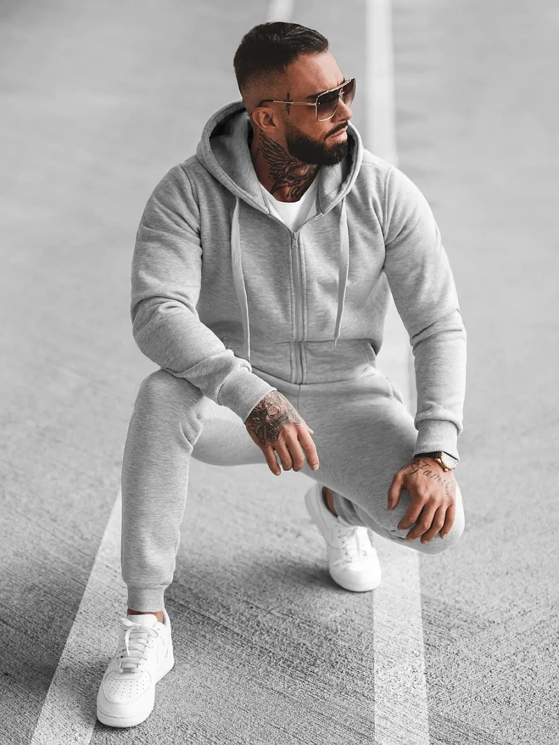 Chándal de hombre gris OZONEE JS/68C10386/2Z