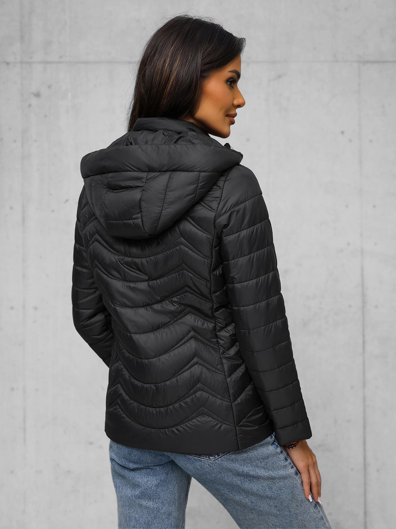 Chaqueta de mujer negra OZONEE JS/16M9238/392