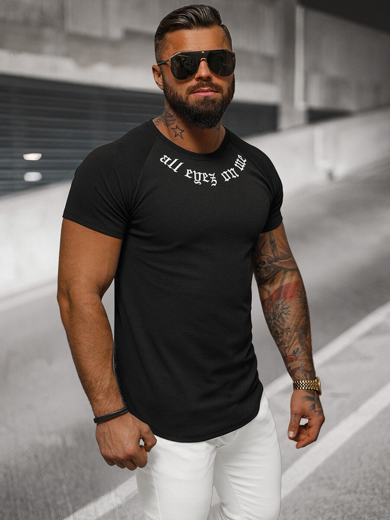 Camiseta de hombre negras OZONEE O/T7256