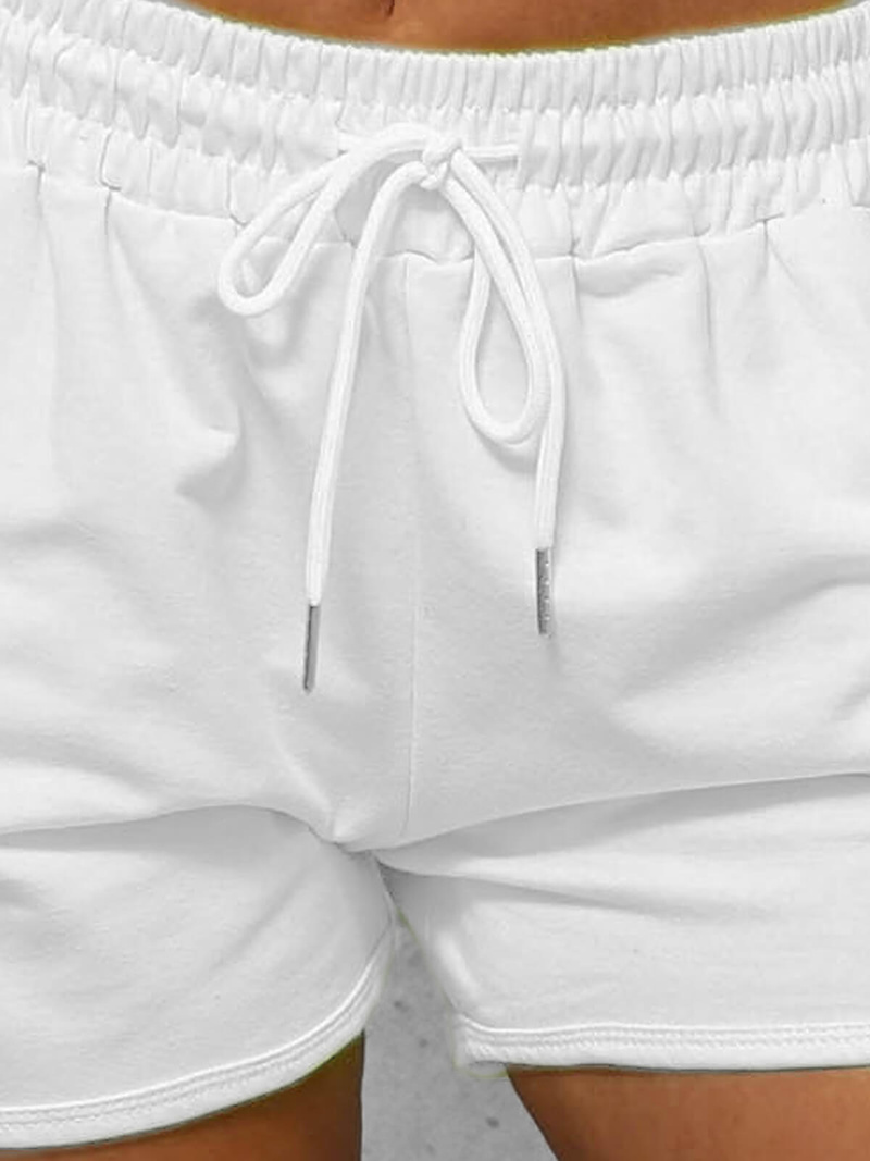 Pantalones cortos de chándal para mujer blancos OZONEE JS/8K1256/1