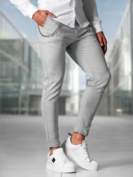 Pantalón chino de hombre gris OZONEE DJ/3300Z