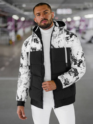 Chaqueta de invierno de hombre blanco-negro OZONEE JS/31M5030/392Z