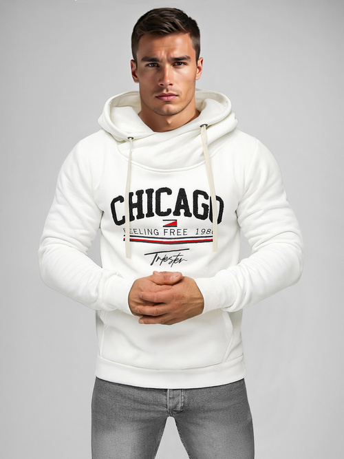 Sudadera de hombre blanca OZONEE O/TT30508Z