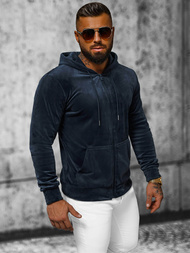Sudadera velour de hombre azul marino OZONEE JS/8B1168/25