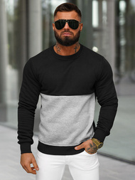 Sudadera de hombre negra OZONEE JS/8B1305/3