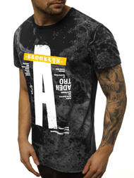 Camiseta de hombre negro OZONEE JS/SS10921