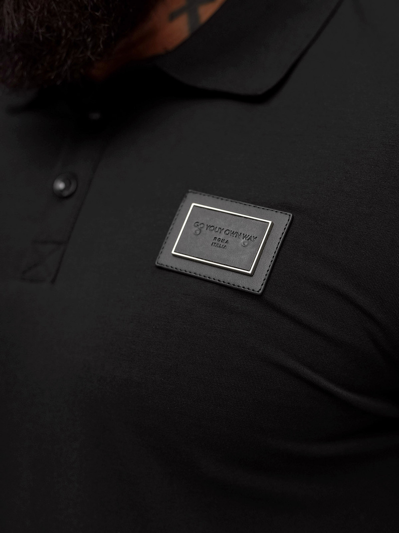 Polo de hombre negro OZONEE NB/MT3124