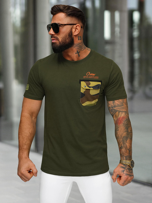 Camiseta de hombre caqui OZONEE O/MPO3492