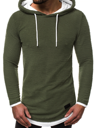 Sudadera de hombre verde-oscura OZONEE O/1252