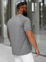 Camiseta de hombre grafito OZONEE JS/8T88/5Z