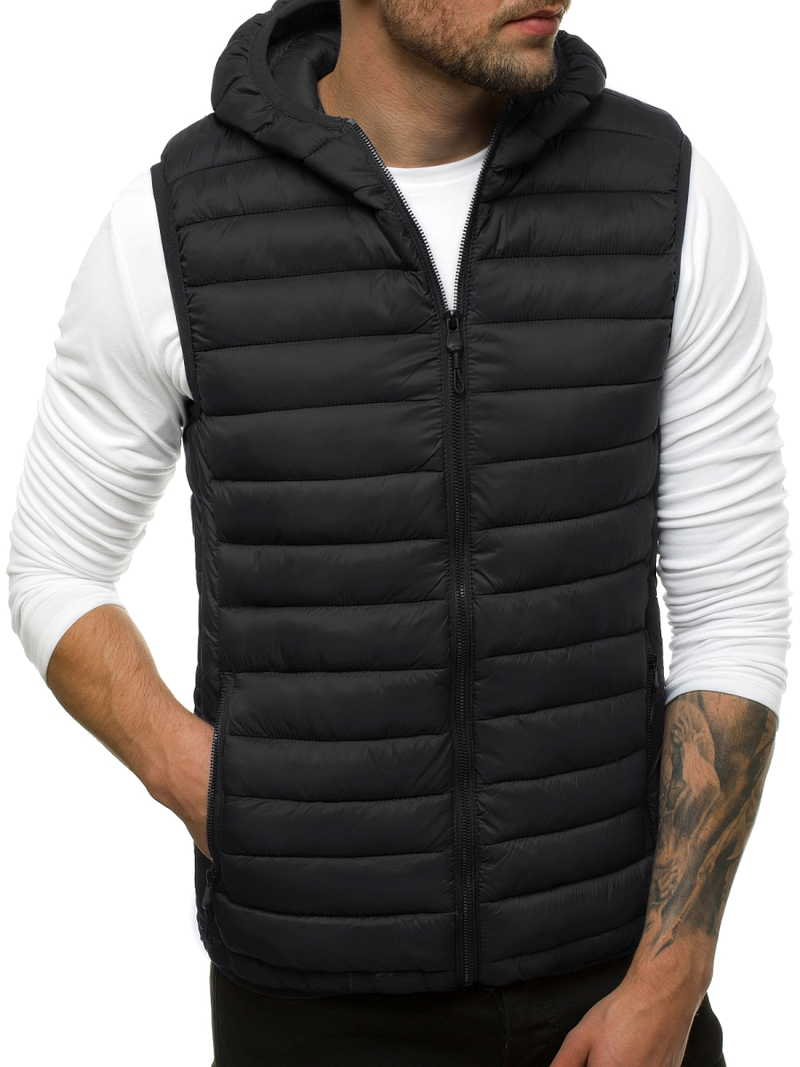 Chaleco de hombre negra OZONEE JS/LY36