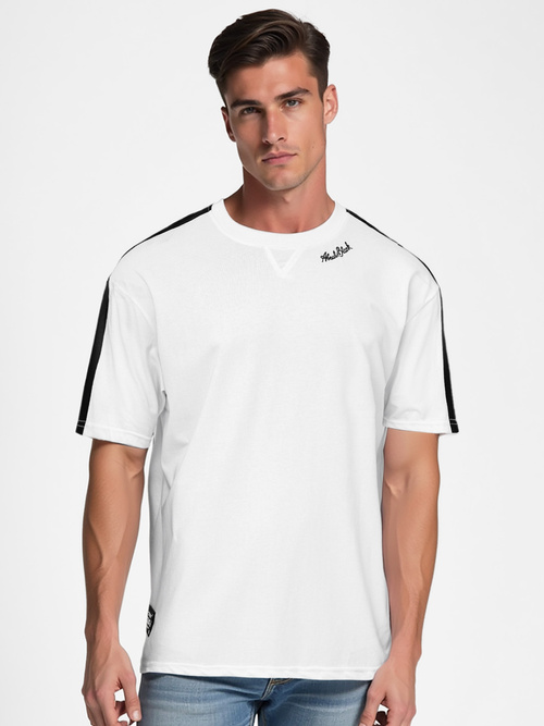 Camiseta de hombre blanco OZONEE O/QQ1195Z