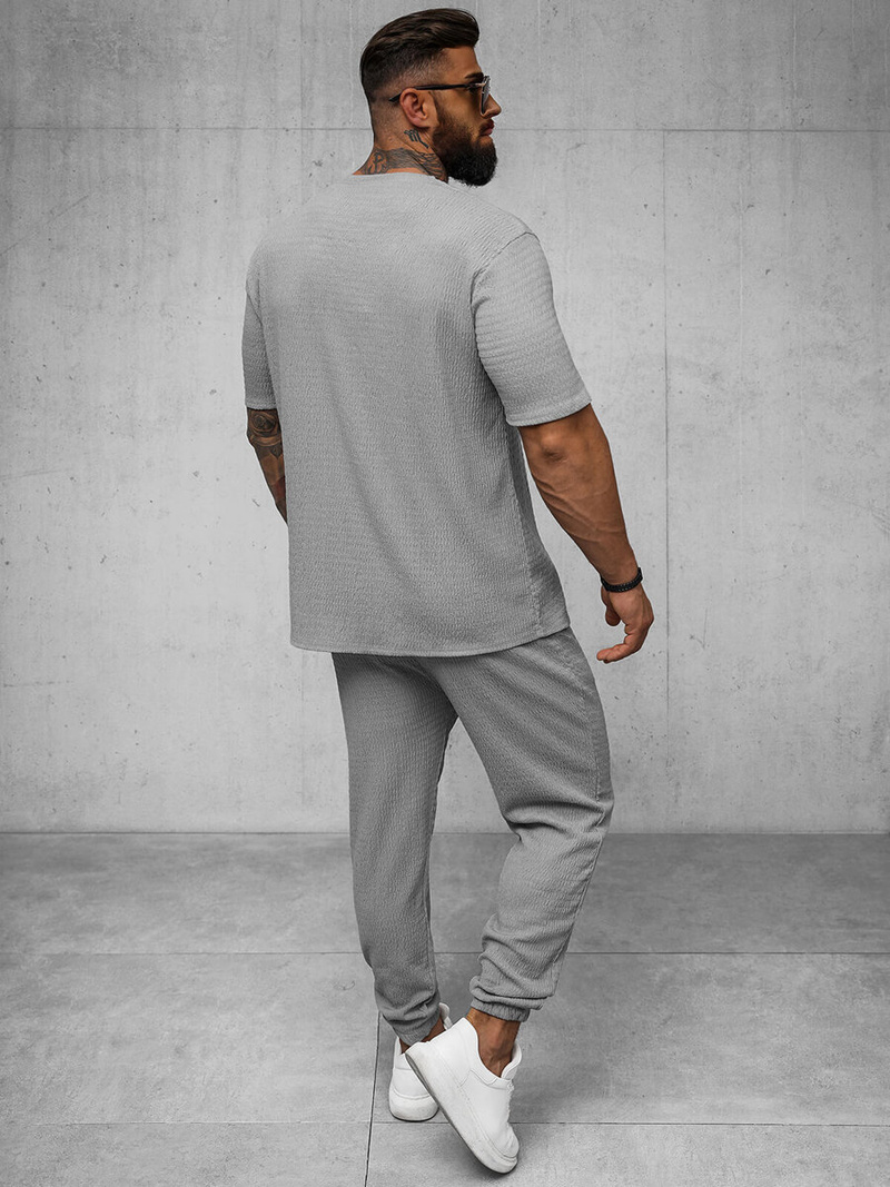 Camiseta de hombre gris OZONEE O/Y960T