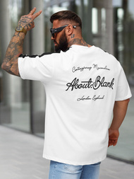 Camiseta de hombre blanco OZONEE O/QQ1195