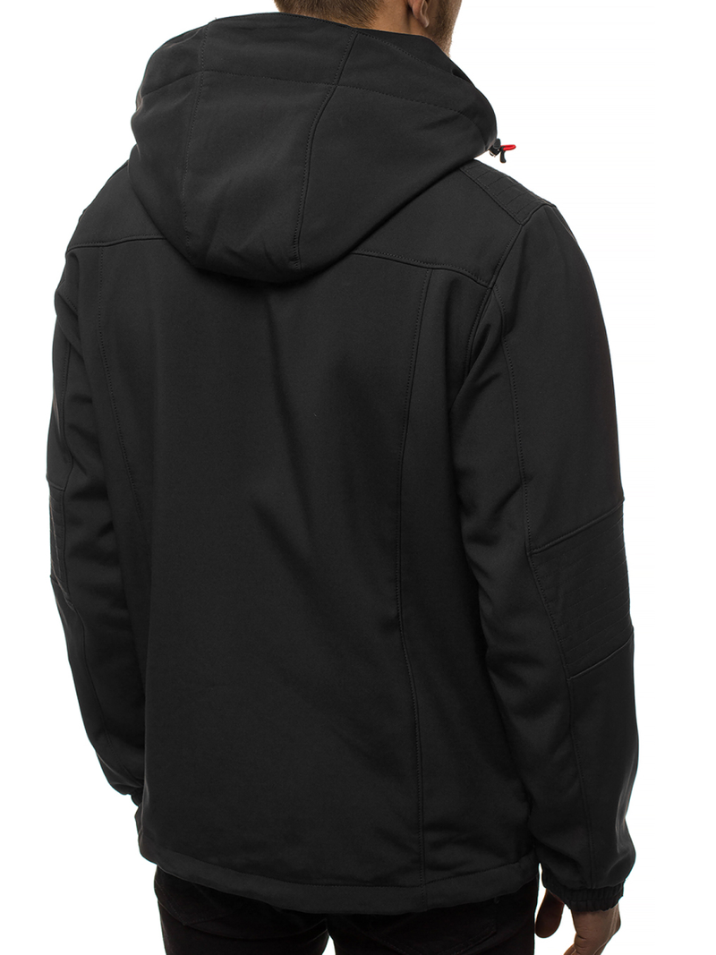 Chaqueta de hombre negro-naranja OZONEE GE/12263Z