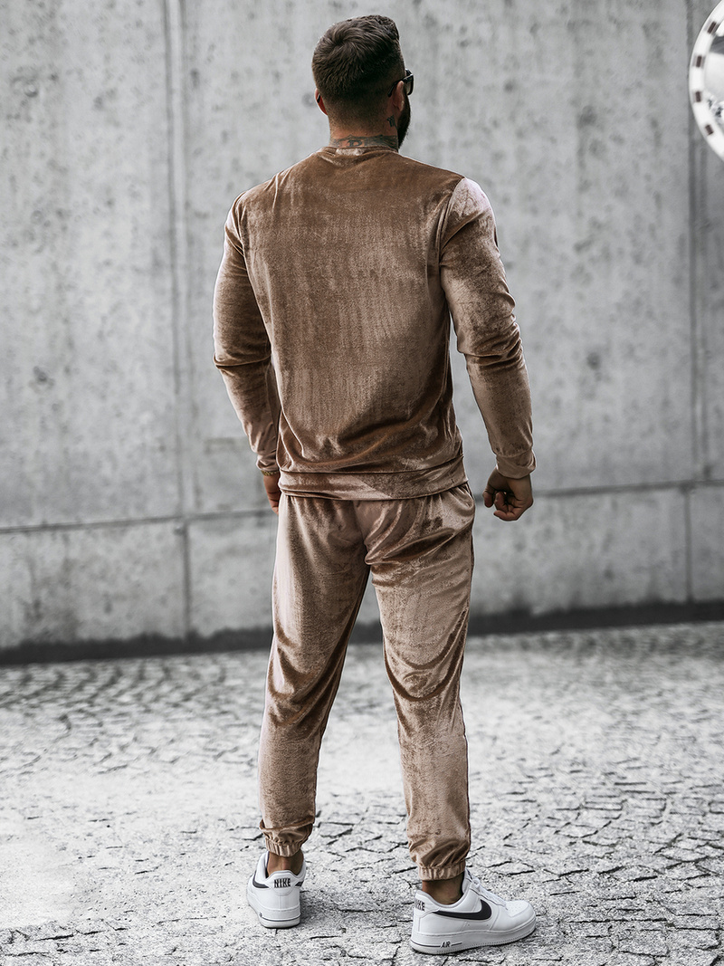 Chándal de hombre beige oscuro OZONEE O/D7516