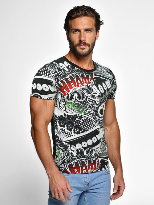 Camiseta de hombre negra OZONEE O/T137/3Z