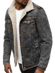 Chaqueta vaquera de hombre grafito OZONEE JB/JP1109 