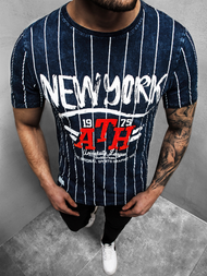 Camiseta de hombre azul marino OZONEE HFM/017Z