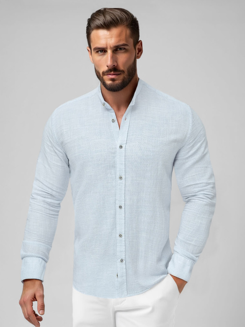 Camisa de hombre azul claro OZONEE O/V150