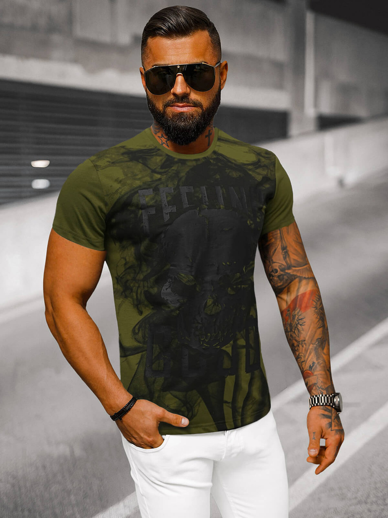 Camiseta de hombre verde OZONEE O/T126/29Z