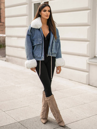 Chaqueta vaquera de mujer en azul OZONEE JS/11Z8219