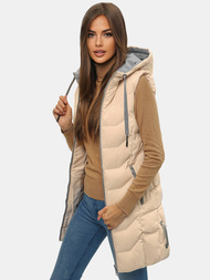 Chaleco de mujer beige OZONEE N/7042