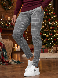 Pantalón chino de hombre grafito oscuro OZONEE DJ/5522Z