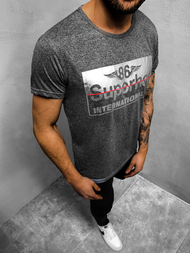 Camiseta de hombre negra OZONEE JS/KS2056Z