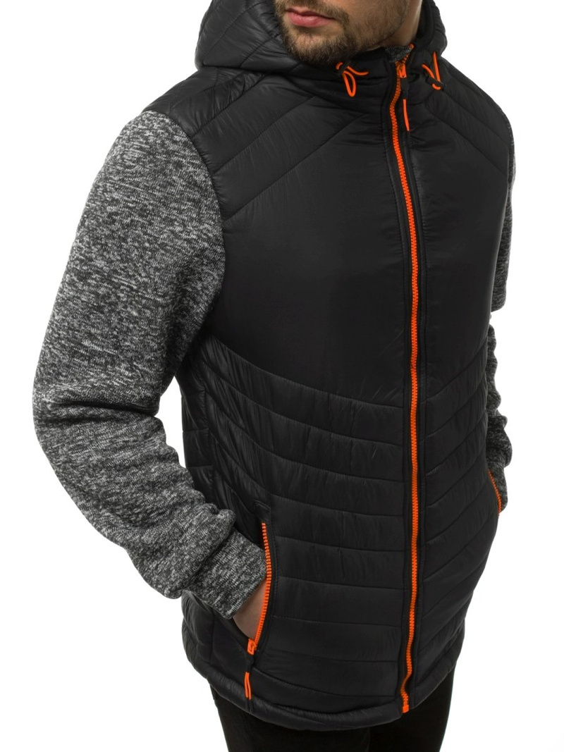Chaqueta de hombre negra OZONEE JS/KS2001K