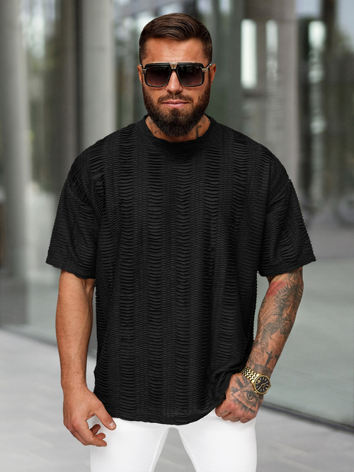 Camiseta de hombre negras OZONEE O/B1149