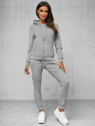 Chándal velour de mujer de gris OZONEE JS/8C1176/2Z