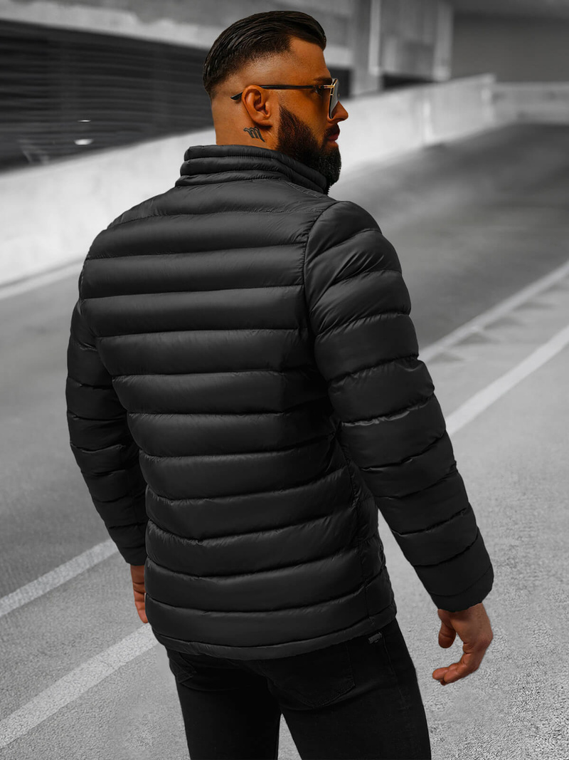 Chaqueta de hombre negra/2 OZONEE JB/JP1111