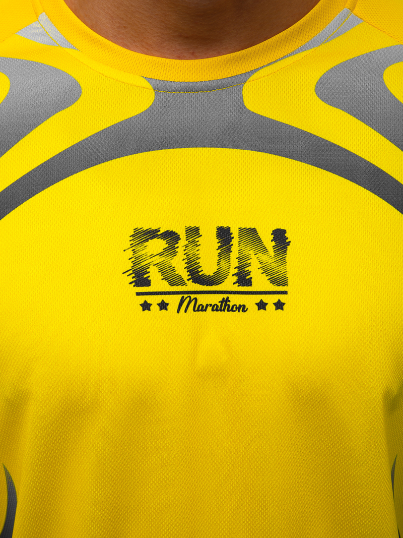 Camiseta de hombre amarillo OZONEE JS/KS2062