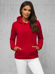Sudadera de mujer roja oscuro OZONEE JS/W02Z