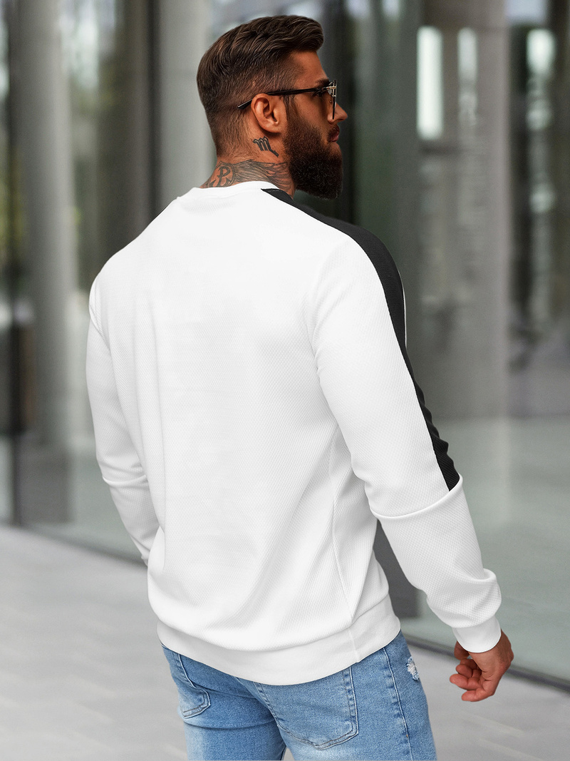 Sudadera de hombre blanca OZONEE O/P2033Z