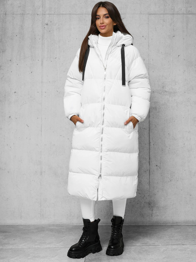 Chaqueta de mujer blanca OZONEE JS/5M3163/281Z