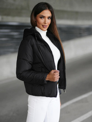 Chaqueta de mujer negra OZONEE JS/16M9187/392Z