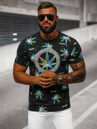 Camiseta de hombre negra OZONEE O/T136/3