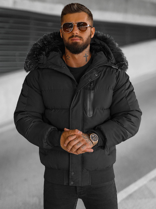 Chaqueta de hombre negra OZONEE O/M798Z