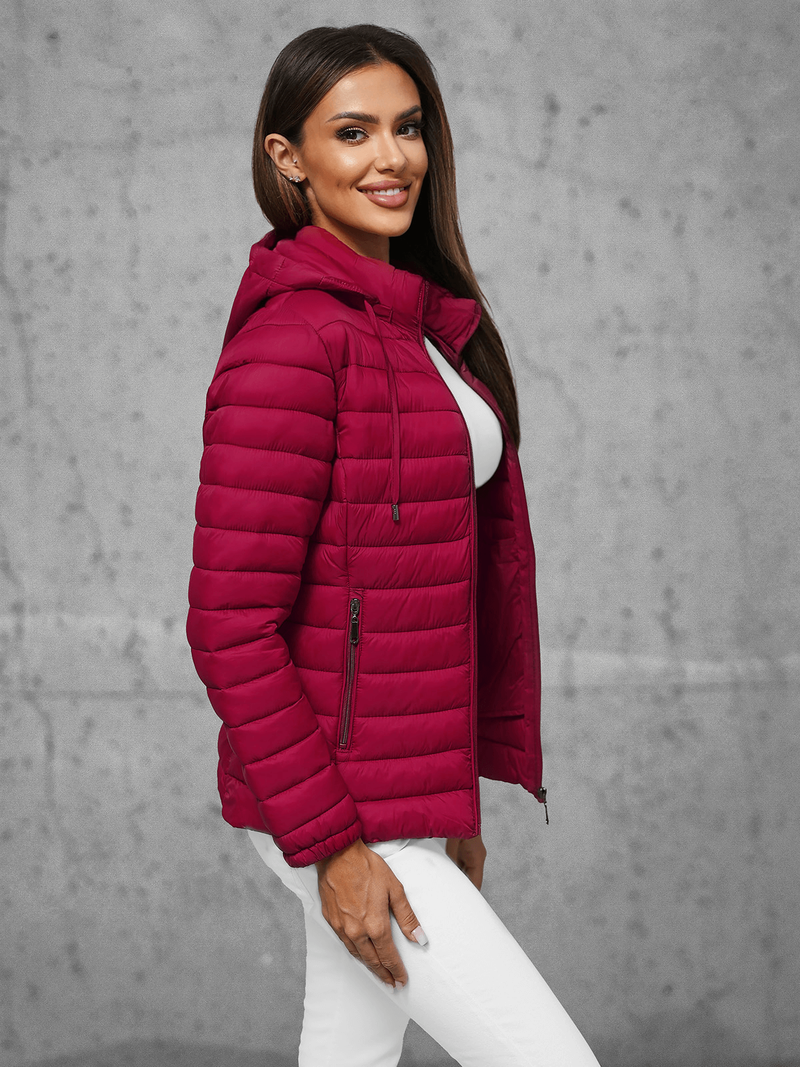 Chaqueta de mujer burdeos OZONEE JS/16M9101/06