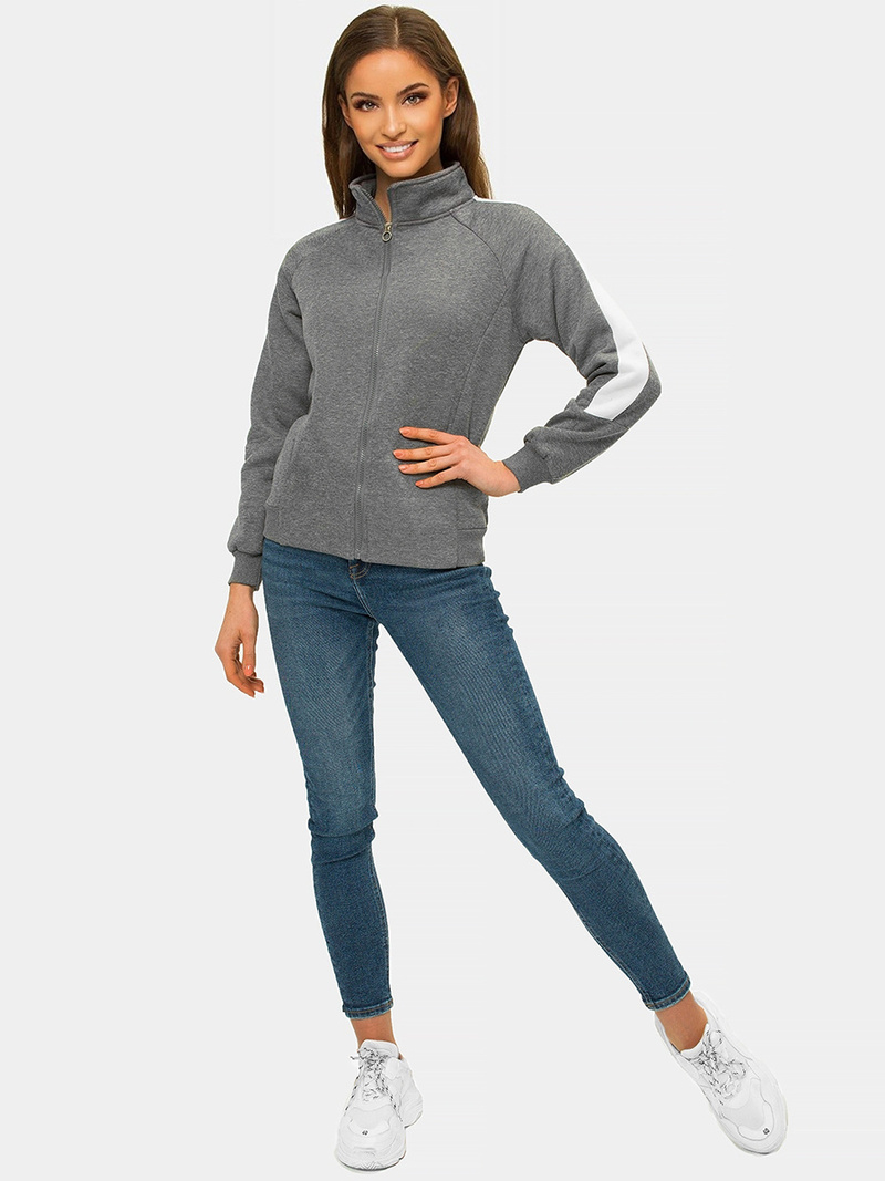 Sudadera de mujer grafito OZONEE JS/B26038