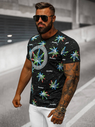 Camiseta de hombre negra OZONEE O/T136/3