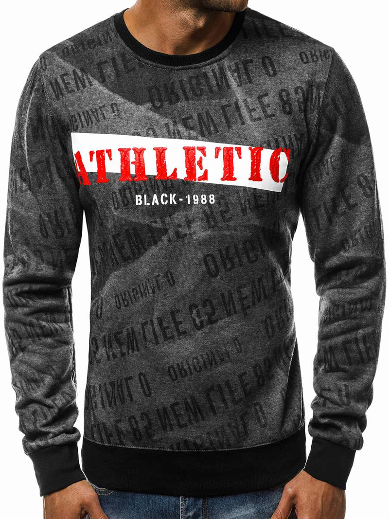 Sudadera de hombre grafito OZONEE JS/DD236