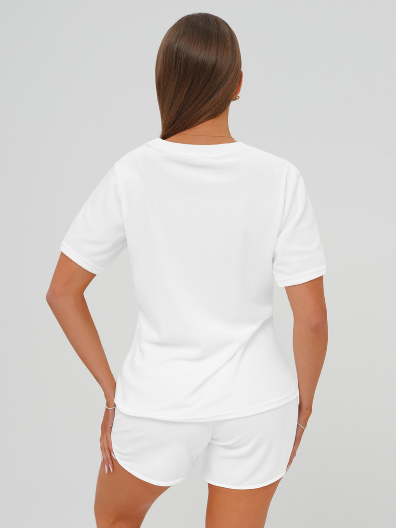 Chándal velour de mujer de blanco OZONEE JS/35C1717/1