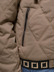 Chaqueta de mujer beige OZONEE JS/16M9085/84