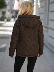 Chaqueta de mujer chocolate OZONEE JS/16M9300/158